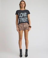 Shorts One Teaspoon Bandits Low Waist Denim Shorts Espresso Brown Apoella