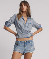 Shorts One Teaspoon Bandits Messed Up Low Waist Denim Shorts Salty Dog Apoella