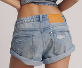 Shorts One Teaspoon Bandits Messed Up Low Waist Denim Shorts Salty Dog Apoella