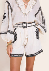 Shorts Scarlett Poppies Love The Moment Shorts Vanilla/Black Apoella