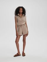 Shorts Varley Atrium High Rise Short 4.5 Light Taupe Apoella