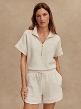 Shorts Varley Ollie High Rise Short 3.5 Ivory Marl Apoella