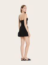 Shorts Zeus n Dione Paxi Textured Silk Shorts Black Apoella