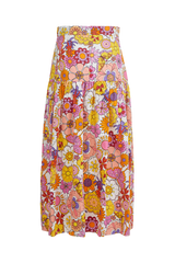 Skirt Borgo De Nor Jazz Long Skirt Good Vibes Pink Apoella
