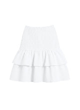 Skirts Apoella Nafsika Smocked Short Skirt White Apoella