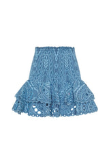 Skirts Charo Ruiz Nerissa Short Skirt Blue Sealace Apoella