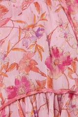 Skirts Misa Los Angeles Soma Mini Ruffled Skirt Fire Floral Mix Apoella