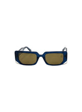 Sunglasses Zeus n Dione Niobe Wide Squared Sunglasses W. Metallic Details Navy Blue O/S Apoella