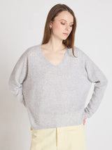 Sweater Absolut Cashmere Alicia V Neck Sweater Light Heather Grey Apoella