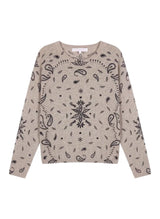 Sweater Absolut Cashmere Ariane Print Crew Neck Sweater Oat Apoella