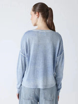 Sweater Absolut Cashmere Kayna Crew Neck Tie Dye Sweater Bleach Apoella