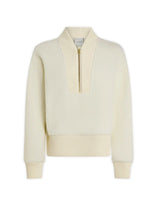 Sweater Varley Mumford Half Zip Fleece Sweater Egret Apoella