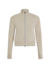 Sweater Varley Rufus Cropped Zip Through Sweater Pebble Marl Apoella