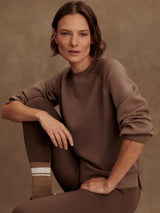 Sweater Varley Zosia Crew Neck Midlayer Sweater Coffee Quartz Apoella