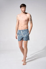 Swimshorts Apnée Coraux Boxers Dark Blue Apoella