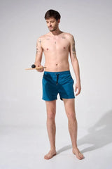 Swimshorts Apnée Plain Boxers Peacock Blue Apoella