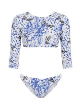 Swimwear Emmanuela Swimwear Ella Long Sleeve Bikini Splash White/Blue Apoella