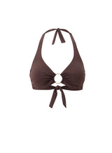 Swimwear Melissa Odabash Brussels Halter Hoop Bikini Top Brown Apoella