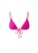 Swimwear Melissa Odabash Corvo Ruched Triangle Bikini Top Raspberry Apoella