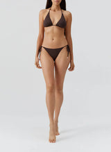 Swimwear Melissa Odabash Malibu Triangle Bikini Top Brown Apoella