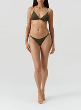 Swimwear Melissa Odabash Mexico Bralette Chain Bikini Top Olive Apoella