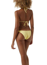 Swimwear Melissa Odabash Venice Ring Details Tie Side Triangle Bikini Yellow Chain Apoella