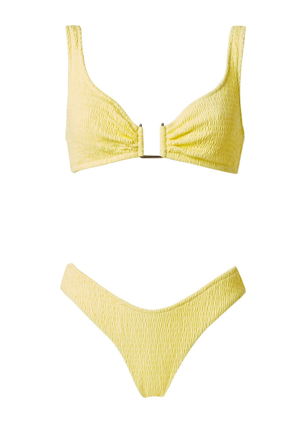 Swimwear Stefania Frangista Lenny V-bar Bikini Curly Yellow / S Apoella