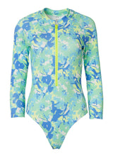 Swimwear Stefania Frangista Lily Long Sleeve One-Piece Lycra w. Zipper S / Floral Blue Apoella