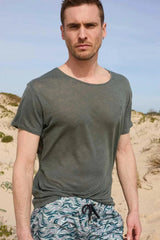 T-shirts Apnée Linen T - Shirt Balsam Green Apoella