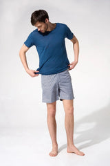 T-shirts Apnée Linen T - Shirt Petrol Blue Apoella