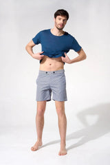 T-shirts Apnée Linen T - Shirt Petrol Blue Apoella