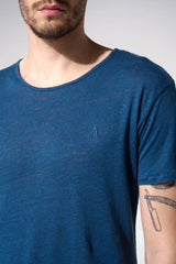 T-shirts Apnée Linen T - Shirt Petrol Blue Apoella