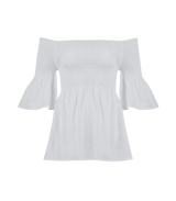 Tops Apoella Andriana Smocked Off Shoulder Top S/M / White Apoella