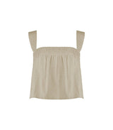 Tops Apoella Selini Smocked Top Striped Khaki Apoella