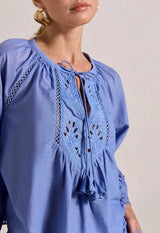 Tops Scarlett Poppies Ashu Top Antique Milky Blue Apoella