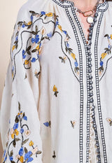 Tops Scarlett Poppies Femme Top Vanilla Floral Embroidery Apoella