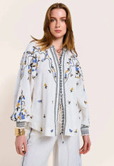 Tops Scarlett Poppies Femme Top Vanilla Floral Embroidery Apoella