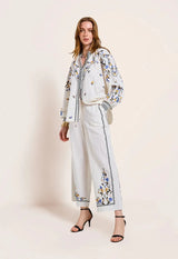 Tops Scarlett Poppies Femme Top Vanilla Floral Embroidery Apoella