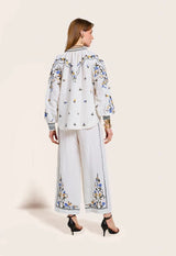 Tops Scarlett Poppies Femme Top Vanilla Floral Embroidery Apoella