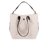 Totes Apoella Rhodes Leather & Canvas Tote Bag Ivory Black / O/S Apoella