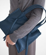 Totes Callista Crafts Ara Medium Tote Grained Leather Blue O/S Apoella