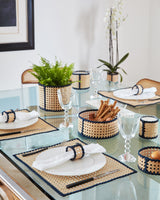 Towel Rings Alexandra Koumba Wicker Towel Ring O/S / MIDNIGHT BLUE Apoella