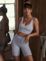 Activewear Varley Always Short 7 Biker Shorts Zen Blue Apoella