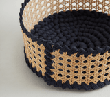 Baskets Alexandra Koumba WICKER BASKET MIDNIGHT BLUE / M Apoella