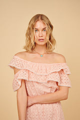 Dress Apoella Ersi Broderie Off Shoulder Short Dress Apoella