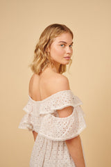 Dress Apoella Ersi Broderie Off Shoulder Short Dress Apoella