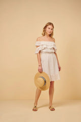 Dress Apoella Ersi Broderie Off Shoulder Short Dress Apoella