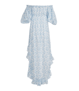 Dresses Caroline Constas Imelda Asymmetric Dress Blue Watercolor Floral Apoella