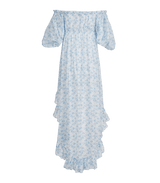 Dresses Caroline Constas Imelda Asymmetric Dress Blue Watercolor Floral Apoella
