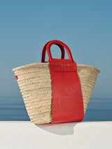 Handbags Zeus n Dione Thalassini Straw Bag With Leather Handles Red / O/S Apoella